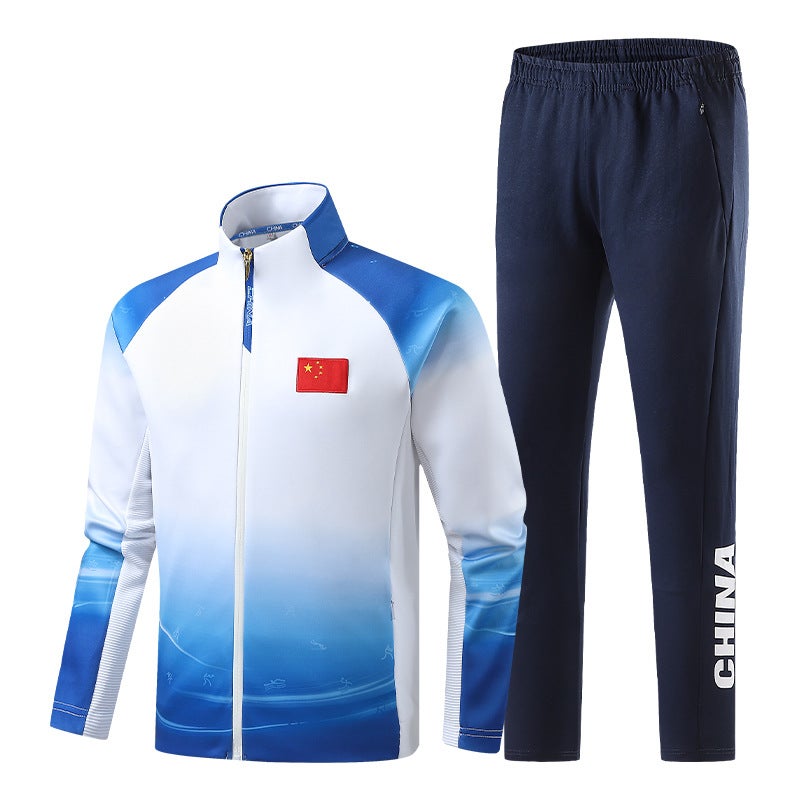 Chinese Team Coat Children'S Training Uniform Long-Sleeved Cardigan Top Martial Arts Coach National Uniform Sports Sweater Printing - Image 5